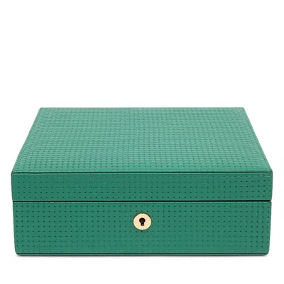 Rapport London Charlotte Leather Jewelry Box In Green