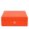 Rapport London Charlotte Leather Jewelry Box In Orange