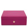 Rapport London Charlotte Leather Jewelry Box In Purple