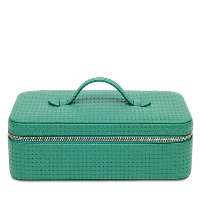 Rapport London Charlotte Leather Jewelry Case In Green