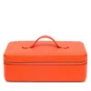 Rapport London Charlotte Leather Jewelry Case In Orange