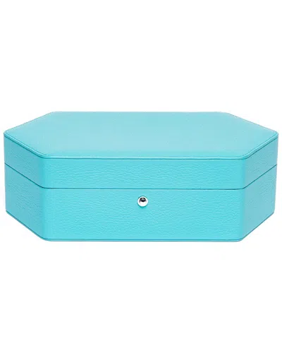 Rapport London Handcrafted Portobello Watch Box In Turquoise