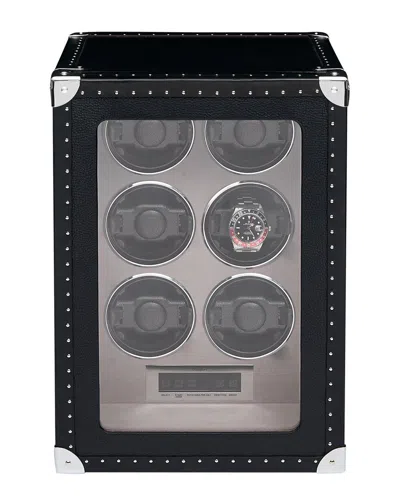 Rapport London Handcrafted Romer 6-watch Winder In Black