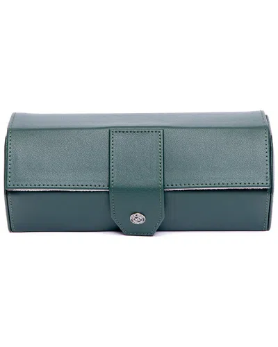 Rapport London Handcrafted Vantage 3-watch Roll In Green