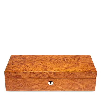Rapport London Heritage Five Watch Box In Burr Walnut