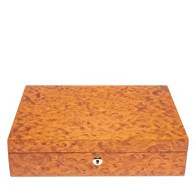 Rapport London Heritage Ten Watch Box In Burr Walnut