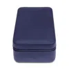 Rapport London Hyde Park Four Watch Leather Zip Case In Blue