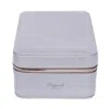 Rapport London Hyde Park Four Watch Leather Zip Case In Gray