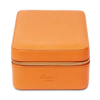 Rapport London Hyde Park Four Watch Leather Zip Case In Tan