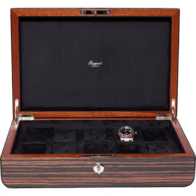Rapport London Mayfair Ten Watch Box In Brown
