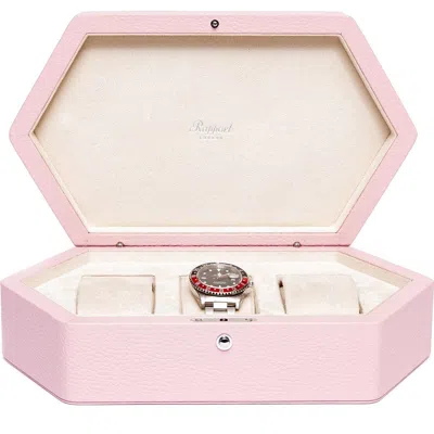 Rapport London Portobello Three Watch Box In Pink
