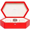 Rapport London Portobello Three Watch Box In Red