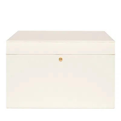 Rapport London Tuxedo Collection Jewelry Box In White
