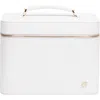 Rapport London Tuxedo Leather Vanity Case In White
