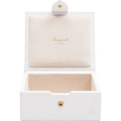Rapport London Tuxedo Trinket Box In White