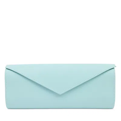 Rapport London Victoria Leather Jewelry Roll In Blue