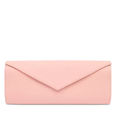 Rapport London Victoria Leather Jewelry Roll In Pink