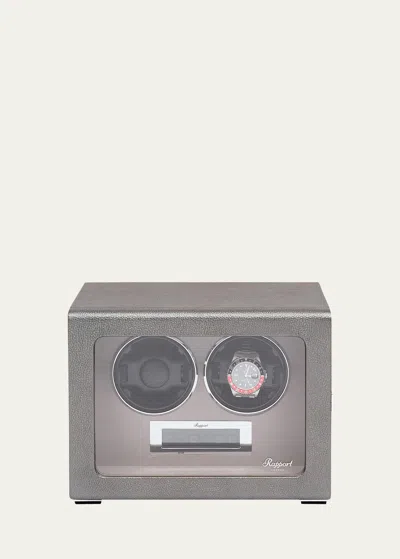 Rapport Quantum Duo 2-watch Winder In Grey