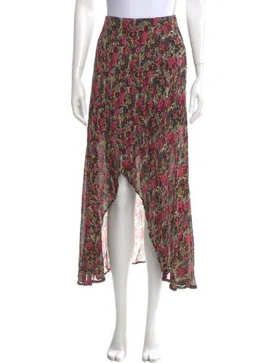 Pre-owned Rapsodia Floral Print Midi Length Skirt In Multi