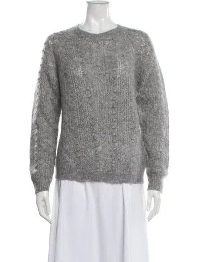 Pre-owned Rapsodia Mohair Crew Neck Sweater In Gray