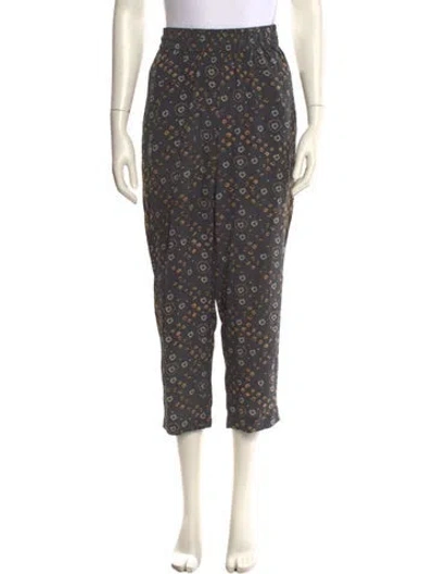 Pre-owned Rapsodia Printed Straight Leg Pants In Gray