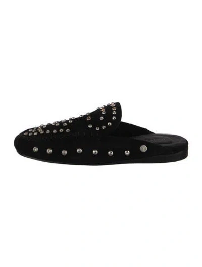 Pre-owned Rapsodia Suede Mules In Black
