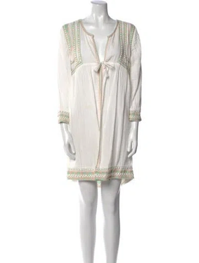 Pre-owned Rapsodia V-neck Mini Dress In Multi