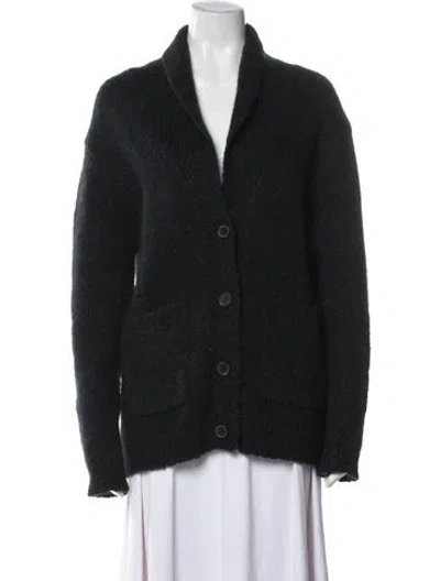 Pre-owned Raquel Allegra Alpaca Jacket In Black