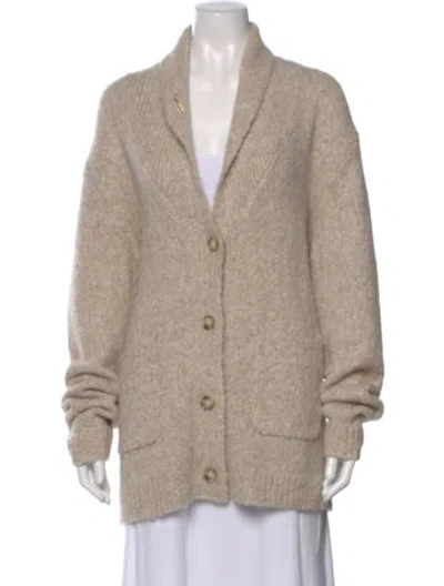 Pre-owned Raquel Allegra Alpaca Open Front Sweater