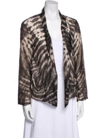 Pre-owned Raquel Allegra Animal Print Jacket In Neutral