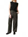 Raquel Allegra Arden Trouser In Aged Black In Black