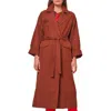 Raquel Allegra Aster Coat In Cognac In Green