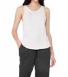 Raquel Allegra Beverly Tank In Washed White In White