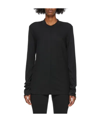 RAQUEL ALLEGRA BLACK LONG-SLEEVED T-SHIRT