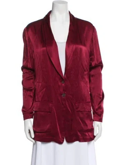 Pre-owned Raquel Allegra Blazer In Burgundy