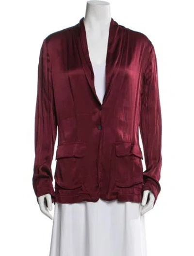 Pre-owned Raquel Allegra Blazer In Burgundy