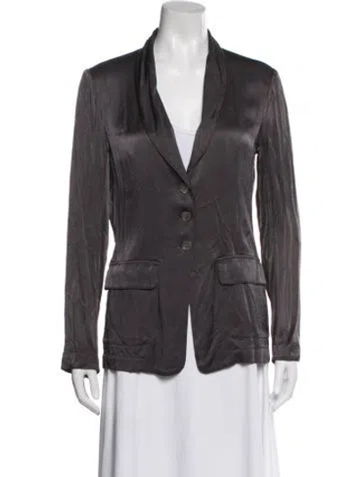 Pre-owned Raquel Allegra Blazer In Gray