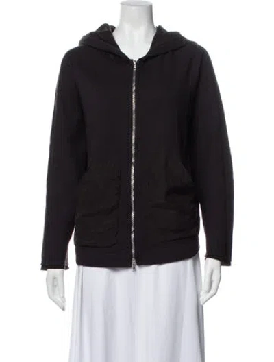 Pre-owned Raquel Allegra Bomber Jacket In Black
