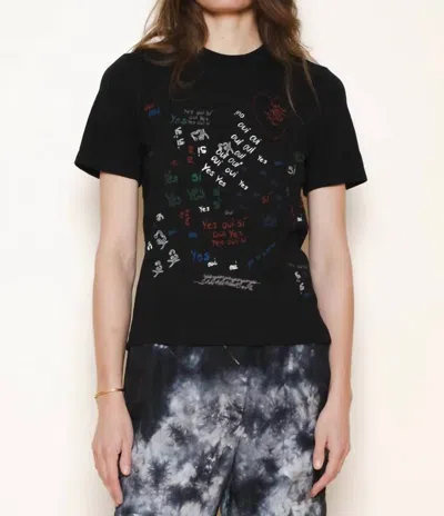 Raquel Allegra Boy Tee Yes Doodle In Vintage Black