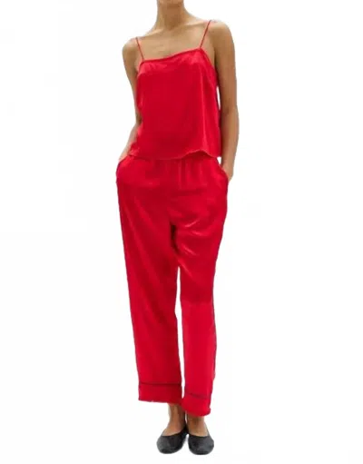 Raquel Allegra Camden Pants In Red