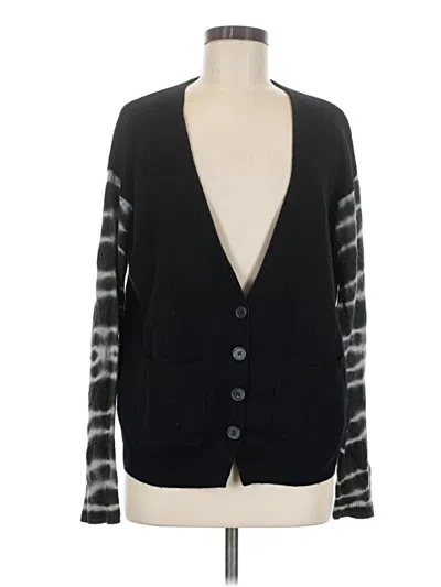 Pre-owned Raquel Allegra Cardigan Sweater In Black
