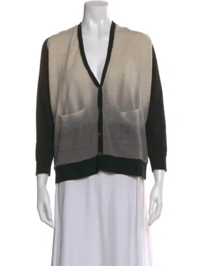 Pre-owned Raquel Allegra Cashmere Colorblock Pattern Sweater In Neutral