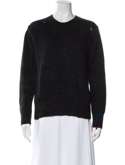 Pre-owned Raquel Allegra Cashmere Crew Neck Sweater In Gray