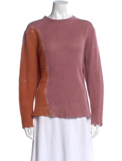 Pre-owned Raquel Allegra Cashmere Open Front Sweater In Pink