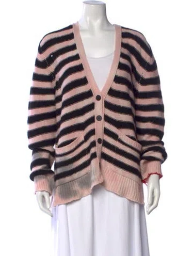 Pre-owned Raquel Allegra Cashmere Striped Sweater In Multicolor