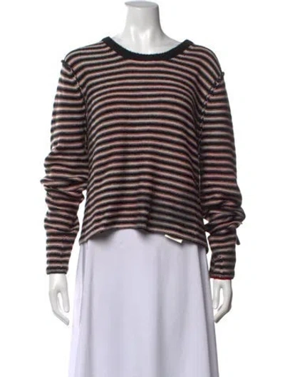 Pre-owned Raquel Allegra Cashmere Striped Sweater In Multicolor