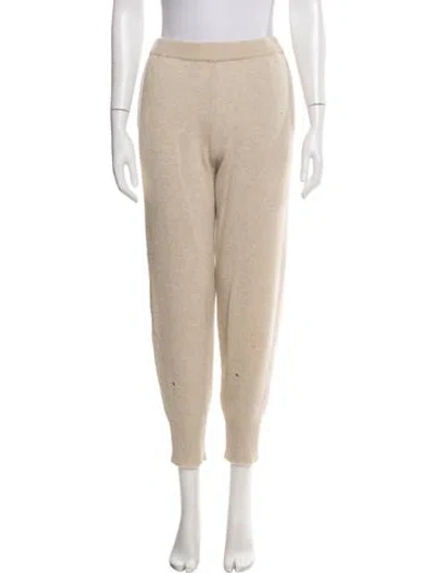Pre-owned Raquel Allegra Cashmere Sweatpants In Neutral