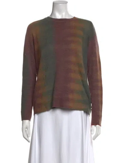 Pre-owned Raquel Allegra Cashmere Tie-dye Print Sweater In Purple
