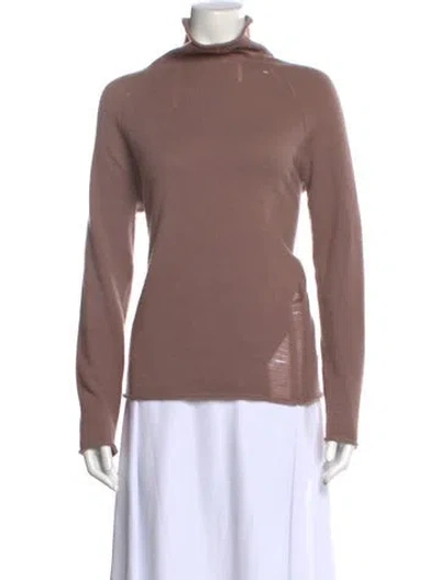 Pre-owned Raquel Allegra Cashmere Turtleneck Sweater In Purple