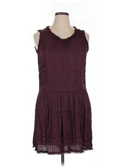 Pre-owned Raquel Allegra Casual Dress In Burgundy